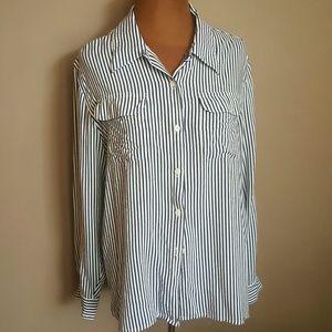 **SOLD** Karen Scott striped shirt